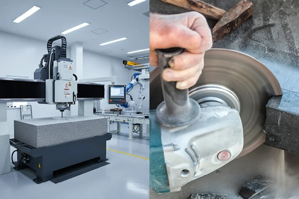 石材加工の様子